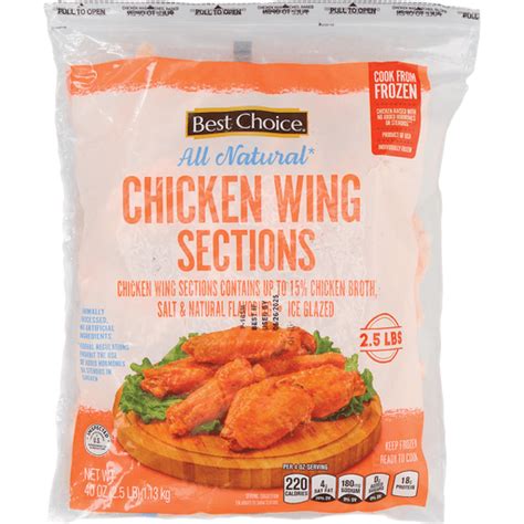 Best Choice Iqf Natural Chicken Wings 25 Lb Chicken Nuggets And Wings
