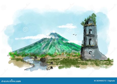 Volcano Mayon Philippines Smoke Royalty-Free Stock Photo ...