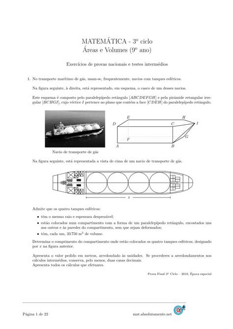 PDF MATEMATICA 3 O Ciclo Areas E Volumes 9 O Ano MATEMATICA 3