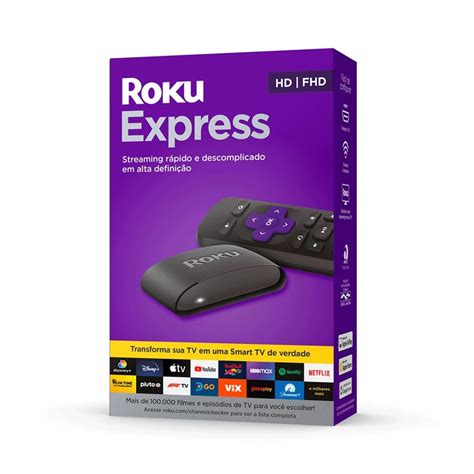 Roku Express Streaming Para TV Full HD Com Controle Wi Fi Shopee