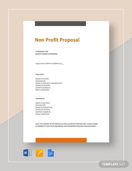 FREE 13+ Sample Non Profit Proposal Templates in PDF | MS Word | Google ...