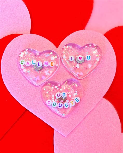 Heart Fridge Magnets Strong Valentines Day Cute Resin Refrigerator