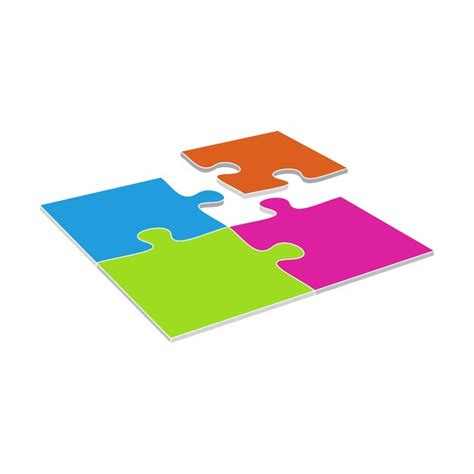 premium vector colorful jigsaw puzzle  pieces