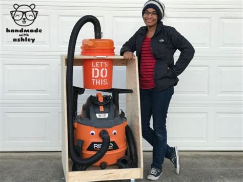 Dust Collection Cart For A Shop Vac And Dustopper How To Build Tutorial Handmade With Ashley