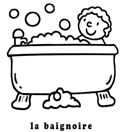 mon premier imagier la baignoire à colorier