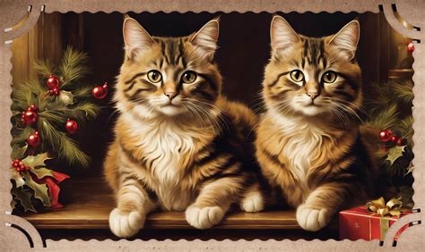 cats christmas background  stock photo public domain pictures