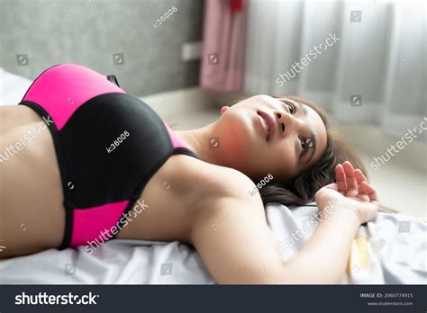 Asian Woman Sexy Wearing Pink Bikini Stock Photo Shutterstock
