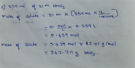 Solved Calculate The Grams Of Solute In Each Of The Following