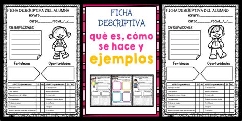 Ficha Descriptiva Qué Es Cómo Se Hace Y Ejemplo Face Imagenes Educativas