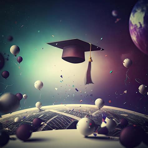 Multicolored graduation celebration background. Illustration 21993749 ...