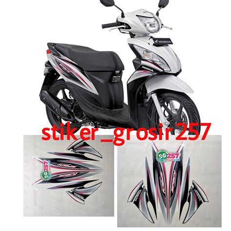 Jual Stiker Striping Lis Les Body Honda Spacy 2011 2012 Warna Putih