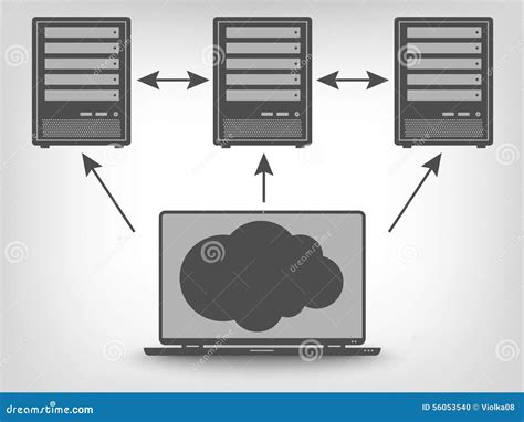 Icono De Los Servidores Del Ordenador Stock De Ilustraci N