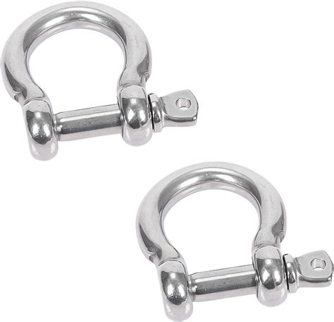 Amazon AACGIN 2 Pack D Ring Shackles 3 8 Inch 1 13 Ton 2500 Lbs