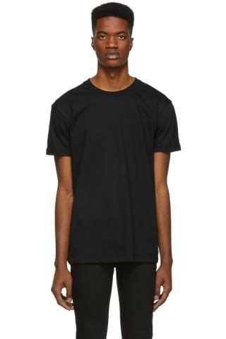Naked Famous Denim Black Circular Knit T Shirt SSENSE