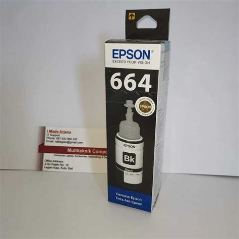 Tinta Refill Epson Original 664 Black Multiteknik Komputer Bali