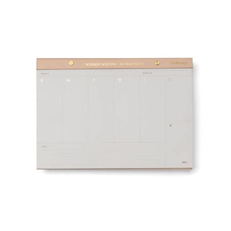 Nude A4 Undated Weekly Desk Calendar Write Concept