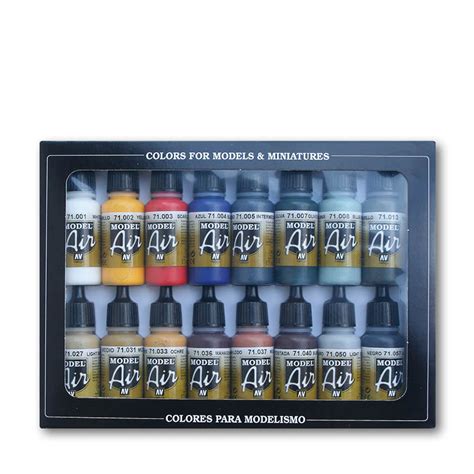Vallejo Model Air | 16er Set | Basic | Modellbau | Farben & Lacke ...
