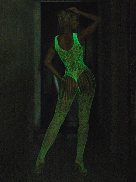 Luminous Stockings Sexy Personality Fishnet Hollow Out Bodystockings Lingerie Shein Usa