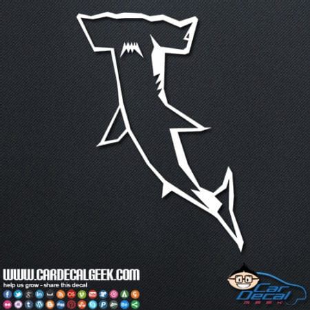 Hammerhead Shark Car Window Decal Sticker Graphic