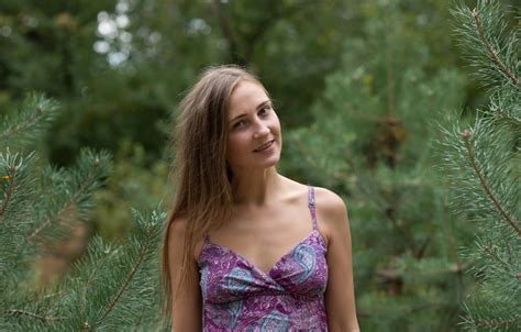 Wallpaper Forest Long Hair Trees Model Brunette Sexy Woman Photoshoot Hot Babe For Mobile