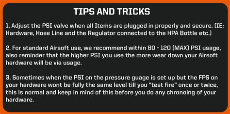 Micro HPA Air Regulator Operating Guide