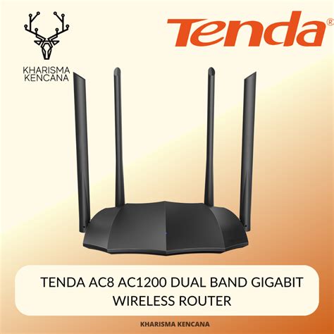 Jual TENDA AC8 AC1200 DUAL BAND GIGABIT WIRELESS ROUTER | Shopee Indonesia