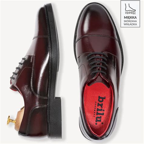 Bordowe Buty Wizytowe Męskie Eleganckie I Modne Brilu