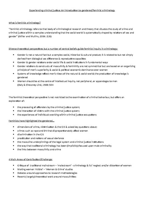 Feminist Perspectives On Criminal Law 5