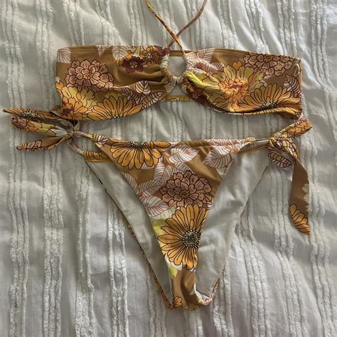 Nasty Gal Floral Bikini Worn Once Great Depop