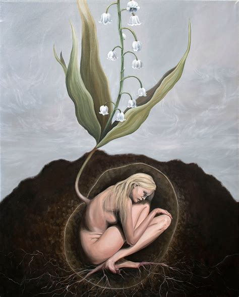 Transform Fine Art Print Of Original Surreal Oil Painting Figurative Lily Of The Valley