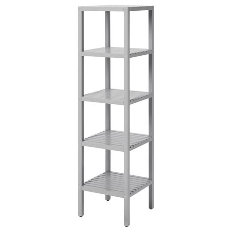 MOLGER Shelving unit, grey, 37x140 cm - IKEA