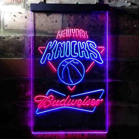 New York Knicks Nba Budweiser Neon Sign Led Lab Cave