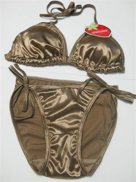 FASHION CARE U FC U S SEXY Brown Lingerie Padding Bikini Bra Top Panties Pcs Set