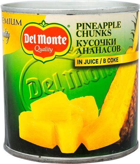 Ананасы Del Monte кусочки консервированные в соке, 435г - купить с ...