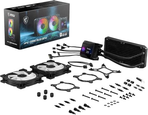MSI MPG CORELIQUID D240 AIO Liquid Cooler With 2.4” IPS Display, 240mm ...