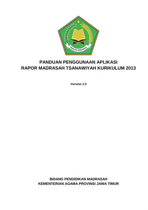 PDF PANDUAN PENGGUNAAN APLIKASI RAPOR PDF FileGuna Menjalankan Dan