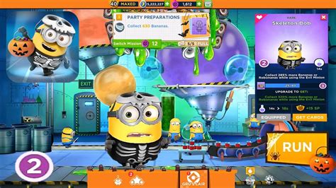 Minion Rush Skeleton Bob Halloween Update Gameplay Ios Android Minions