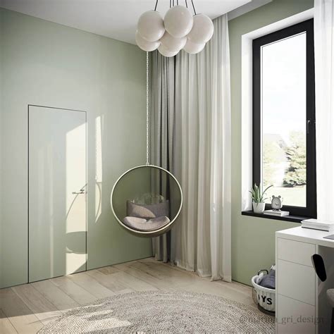 Оливковые обои в интерьере прихожей - 81 фото