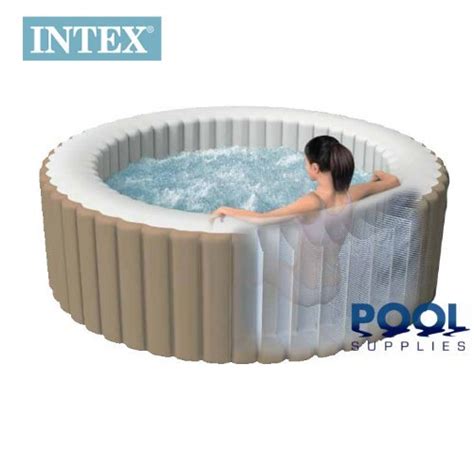 Intex Pure Spa Deluxe Inflatable Person Portable Spa Hot Tub