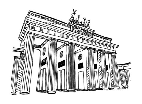 Brandenburg Gate. Vector sketch. Stock Vector Image by ©kamenuka #35372483