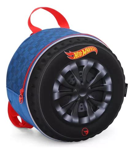 Bolsa de almuerzo escolar térmica para niños Hot Wheels resistente color azul MercadoLibre