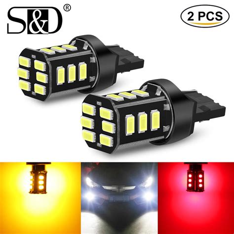 Cheap 2Pcs T20 LED Bulbs Car Light 7443 7440 W21 5W LED W21W P21 7W