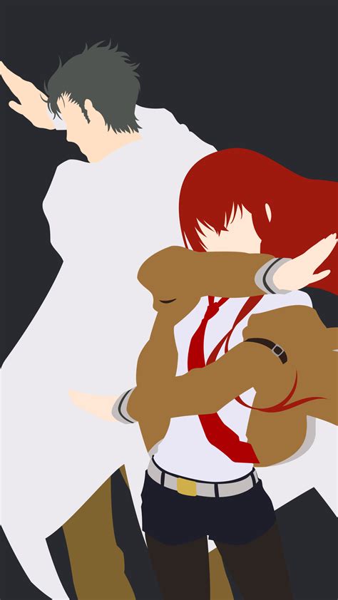 Anime Steinsgate Kurisu Makise Rintaro Okabe 1440x2560 Phone Hd