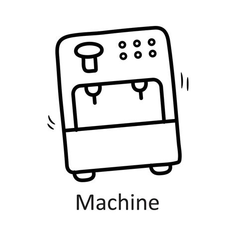 machine vector outline icon design illustration household symbol