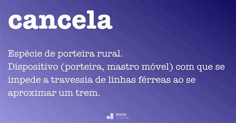 O Que Significa Cancela