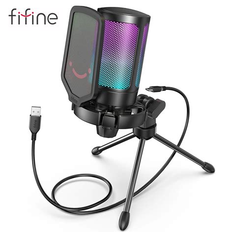 FIFINE-Ampligame-USB-Microphone-for-Gaming-Streaming-with-Pop-Filter ...