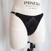 Embroidered Lace Lingerie Set Black Bustier Sexy Panties Sheer Thong Mesh Underwear Back