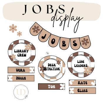 Vibin Vintage Nude Class Jobs Display Editable Modern Retro