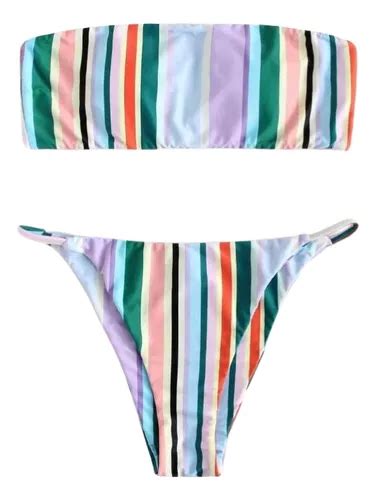 Conjunto De Bikini Stripes Cuotas sin interés