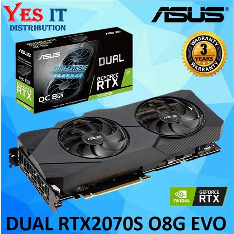 ASUS RTX2070 SUPER 8GB DUAL O8G EVO GDDR6 GRAPHIC CARD (DUAL-RTX2070S ...